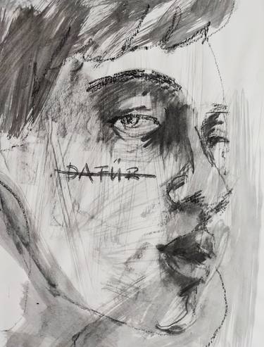 Print of Expressionism Portrait Drawings by Anna Eckert