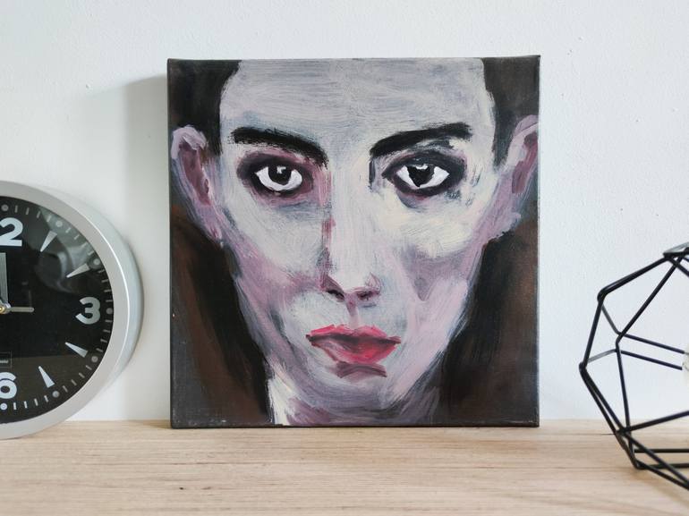 Original Expressionism Portrait Painting by Anna Eckert