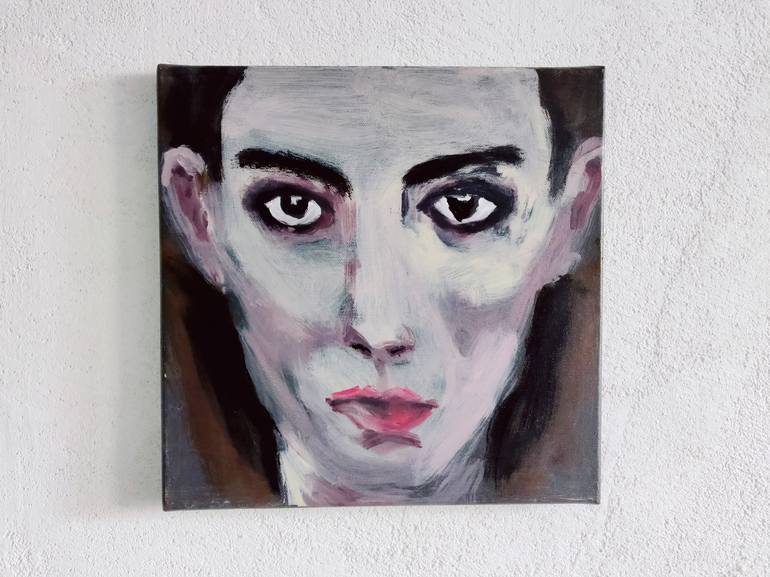 Original Expressionism Portrait Painting by Anna Eckert