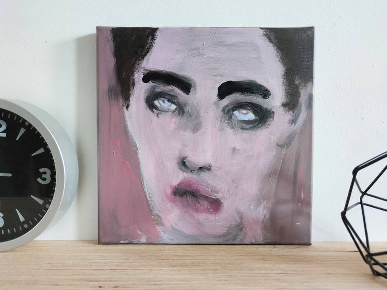 Original Expressionism Portrait Painting by Anna Eckert