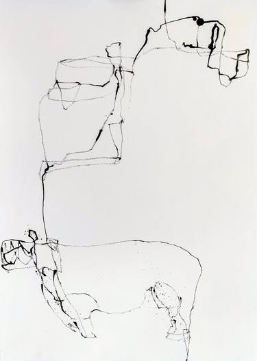 Original Figurative Abstract Drawings by Anna Eckert