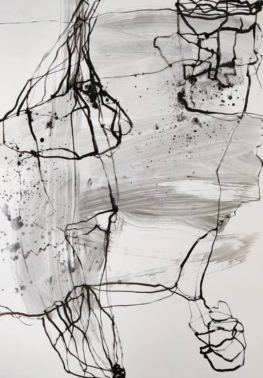 Original Figurative Abstract Drawings by Anna Eckert