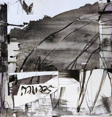 Original Expressionism Abstract Collage by Anna Eckert