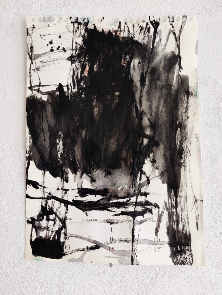 Original Abstract Expressionism Abstract Painting by Anna Eckert