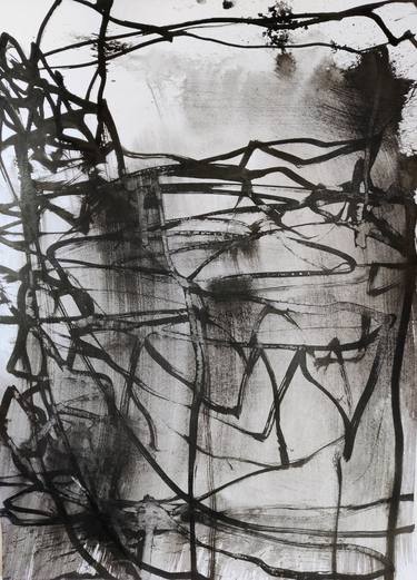 Original Expressionism Abstract Drawings by Anna Eckert
