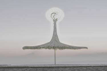 MEXICAN PARASOL LAMP as a BEACH SCULPTURE thumb