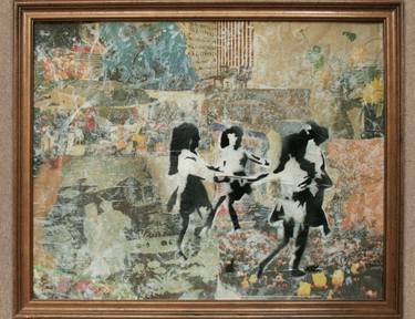 Original Street Art Children Collage by Mark Fitz