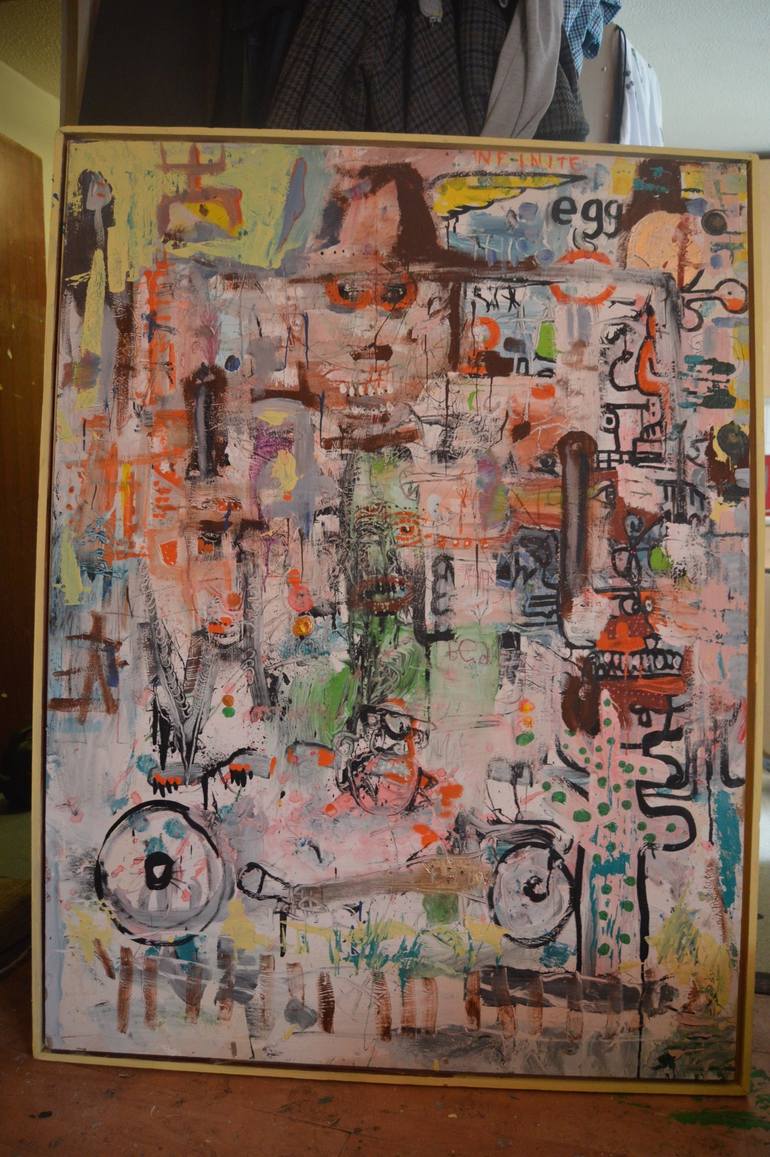 Original Expressionism Abstract Painting by Corn Verse