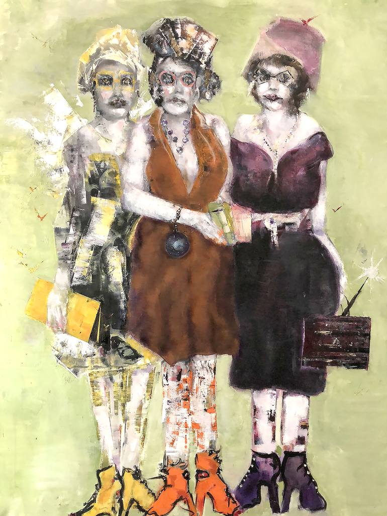 Print of Abstract Expressionism Women Paintings by Gary Markowitz