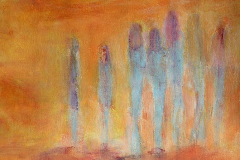 Original Abstract People Painting by Alina Cristina Frent