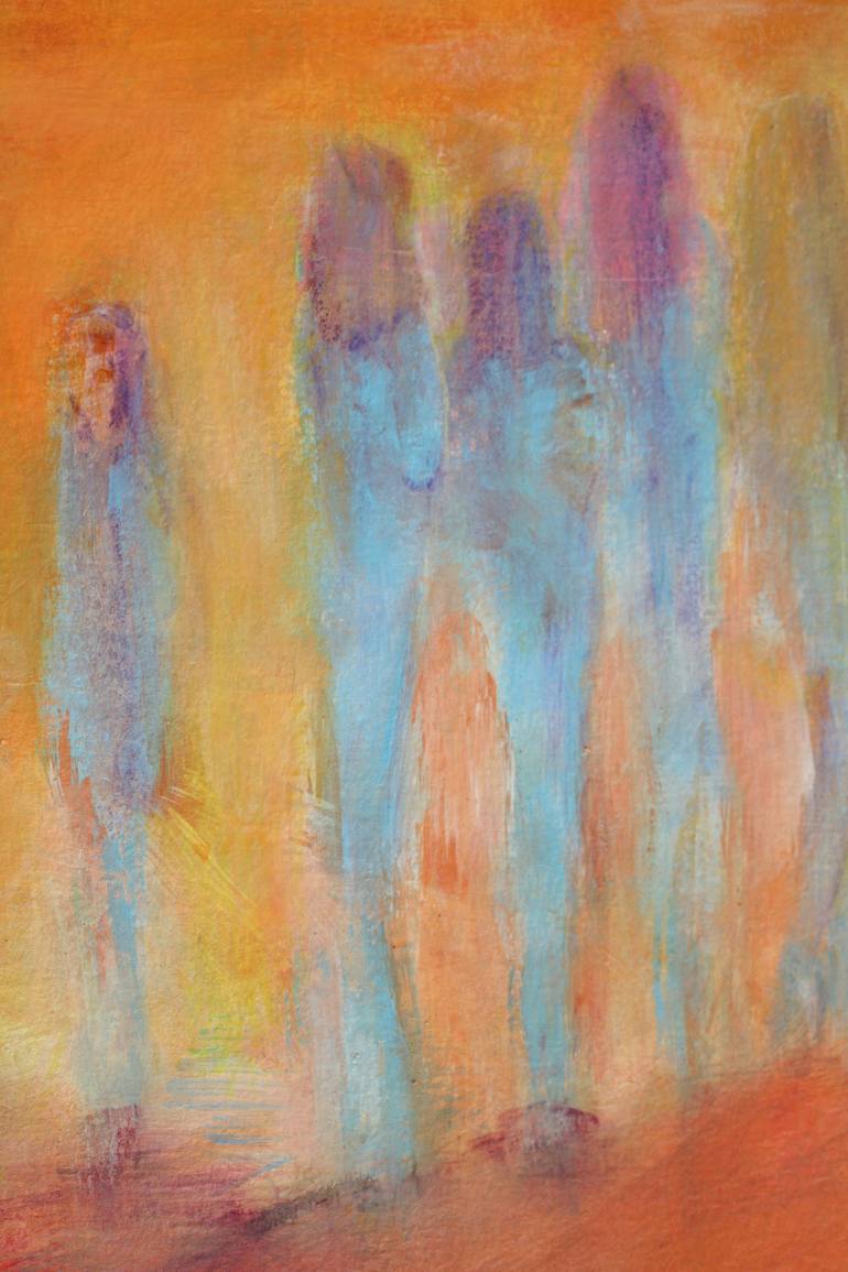 Original Abstract People Painting by Alina Cristina Frent