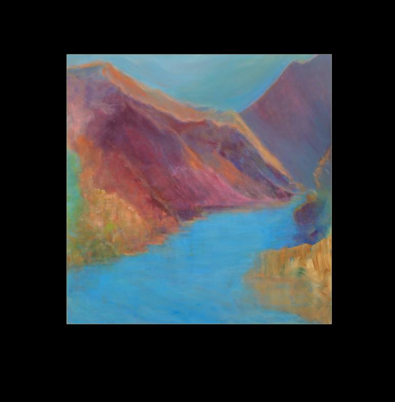 Original Abstract Landscape Painting by Alina Cristina Frent