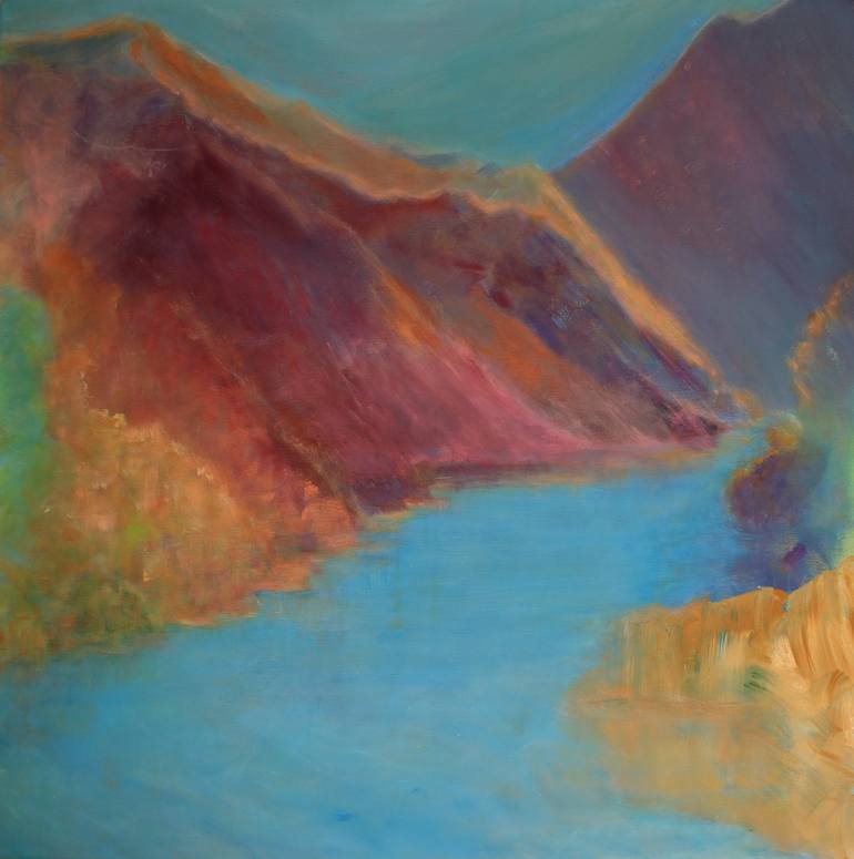 Original Abstract Landscape Painting by Alina Cristina Frent