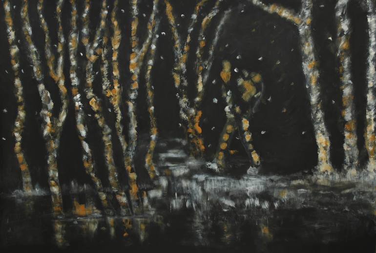 Original Abstract Landscape Painting by Alina Cristina Frent