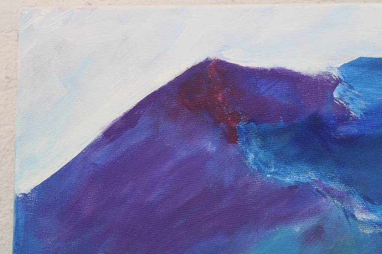 Original Abstract Mountain Painting by Alina Cristina Frent
