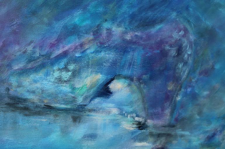 Original Abstract Mountain Painting by Alina Cristina Frent