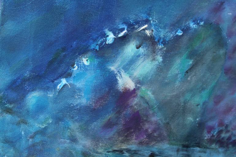 Original Abstract Mountain Painting by Alina Cristina Frent