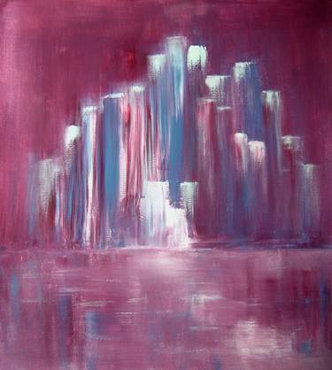 Print of Abstract Cities Paintings by Alina Cristina Frent