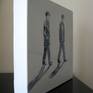 Size: 25x25 cm. Medium: Acrylic, pencil on stretched canvas, staple free sides (1.6"/ 4 cm thick canvas).