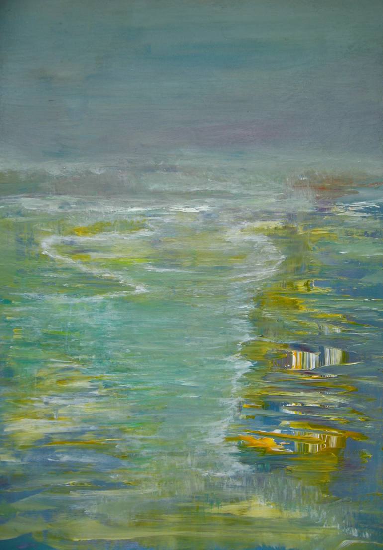 Original Abstract Seascape Painting by Alina Cristina Frent