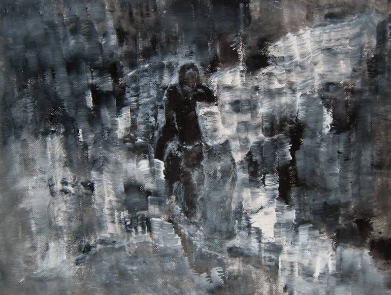 Original Abstract People Painting by Alina Cristina Frent