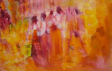 Original Abstract People Paintings by Alina Cristina Frent