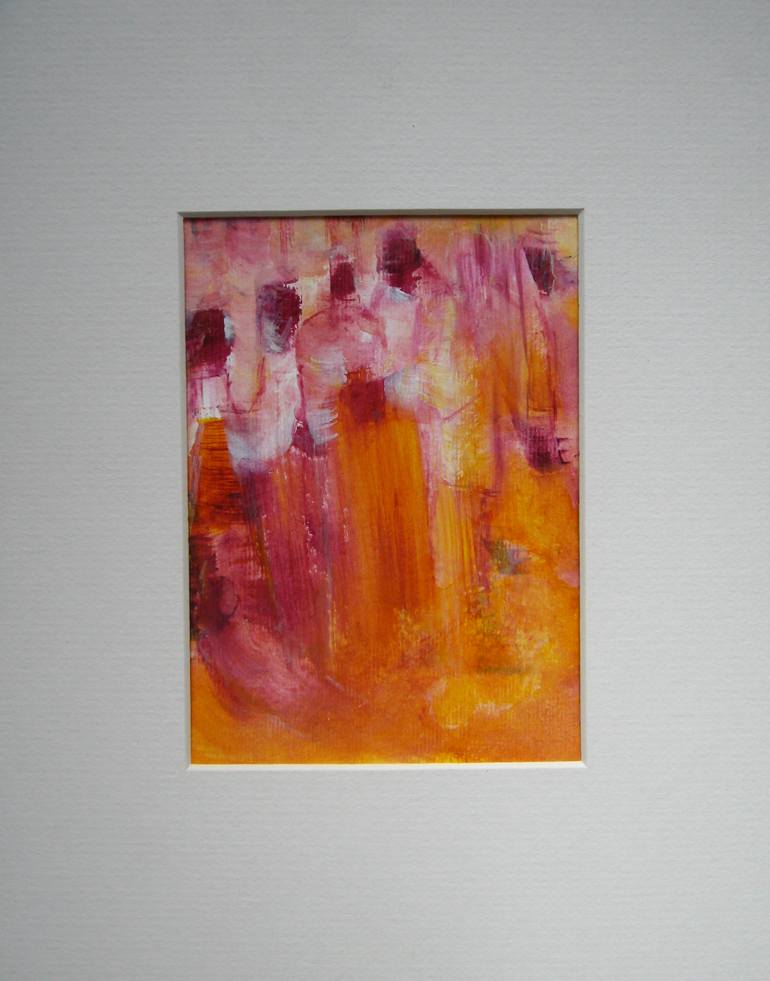 Original Abstract People Painting by Alina Cristina Frent