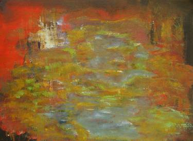 Red Green Abstract Pond thumb