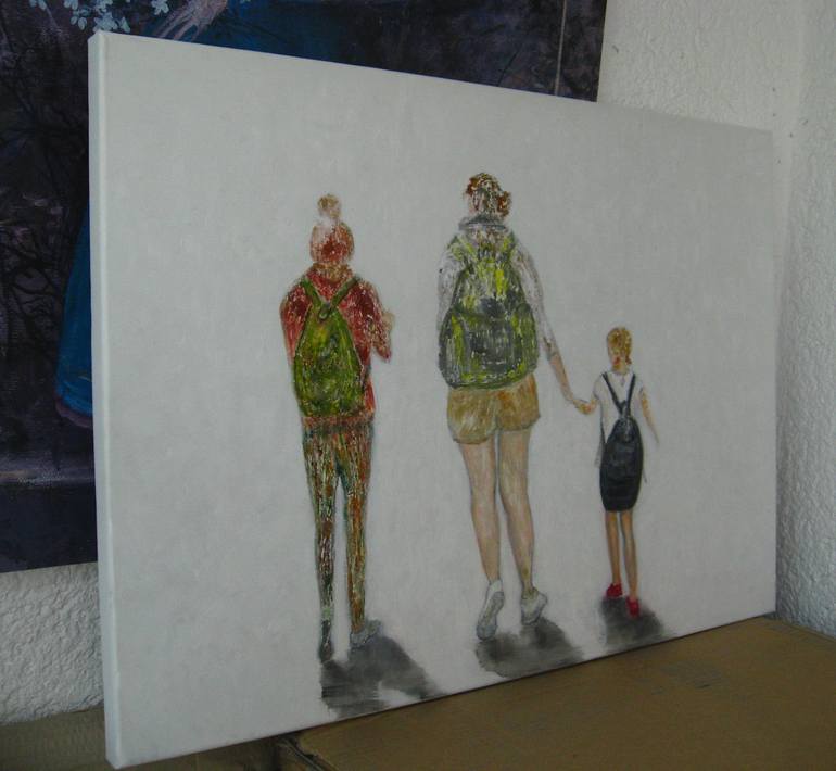 Original Figurative Children Painting by Alina Cristina Frent