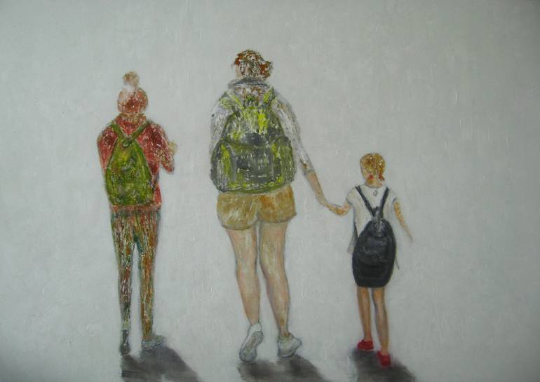 Original Figurative Children Painting by Alina Cristina Frent