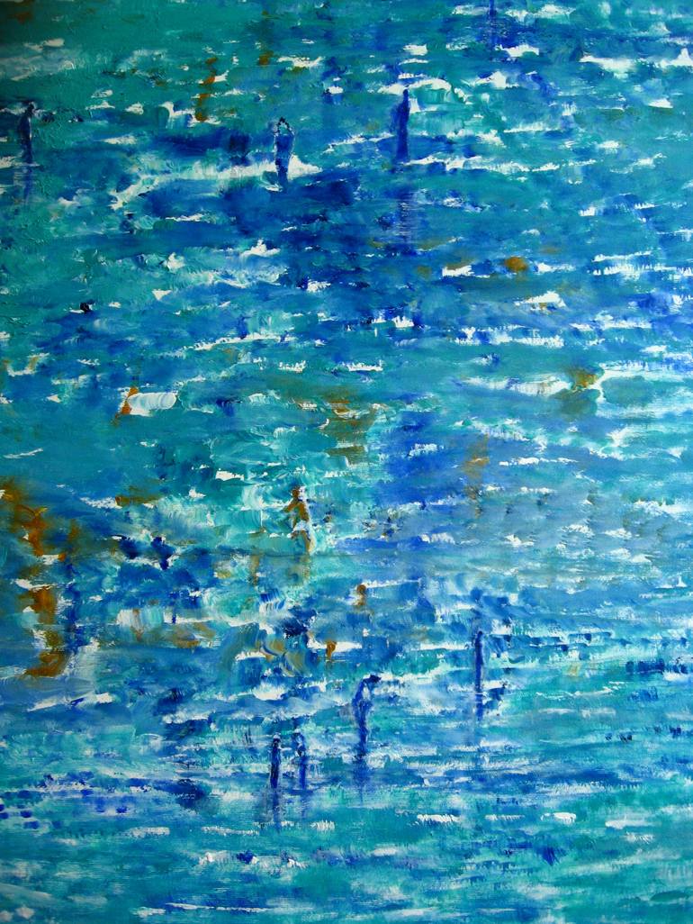 Original Abstract Seascape Painting by Alina Cristina Frent
