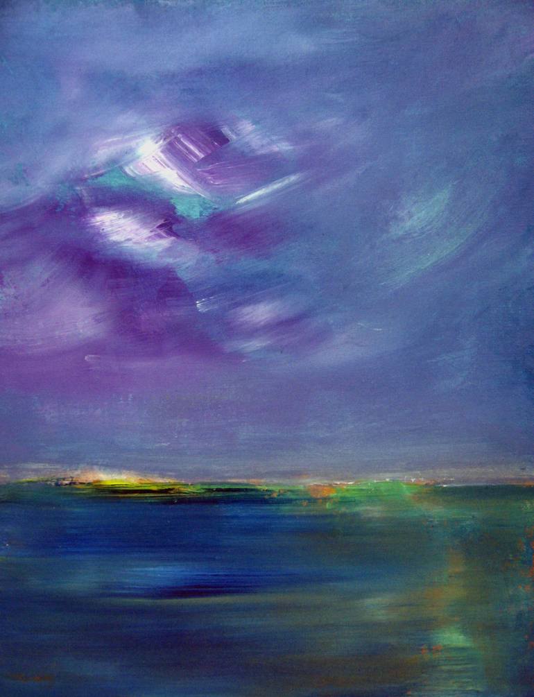 Purple Sky Painting By Alina Cristina Frent Saatchi Art