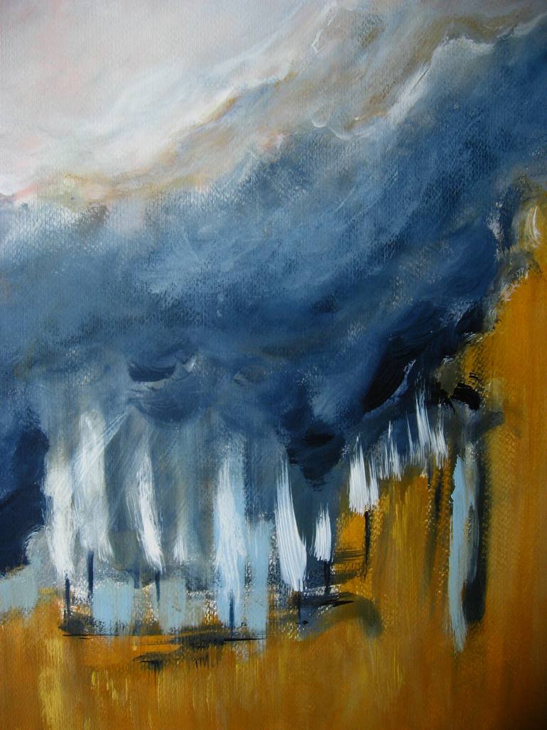 Original Abstract Landscape Painting by Alina Cristina Frent