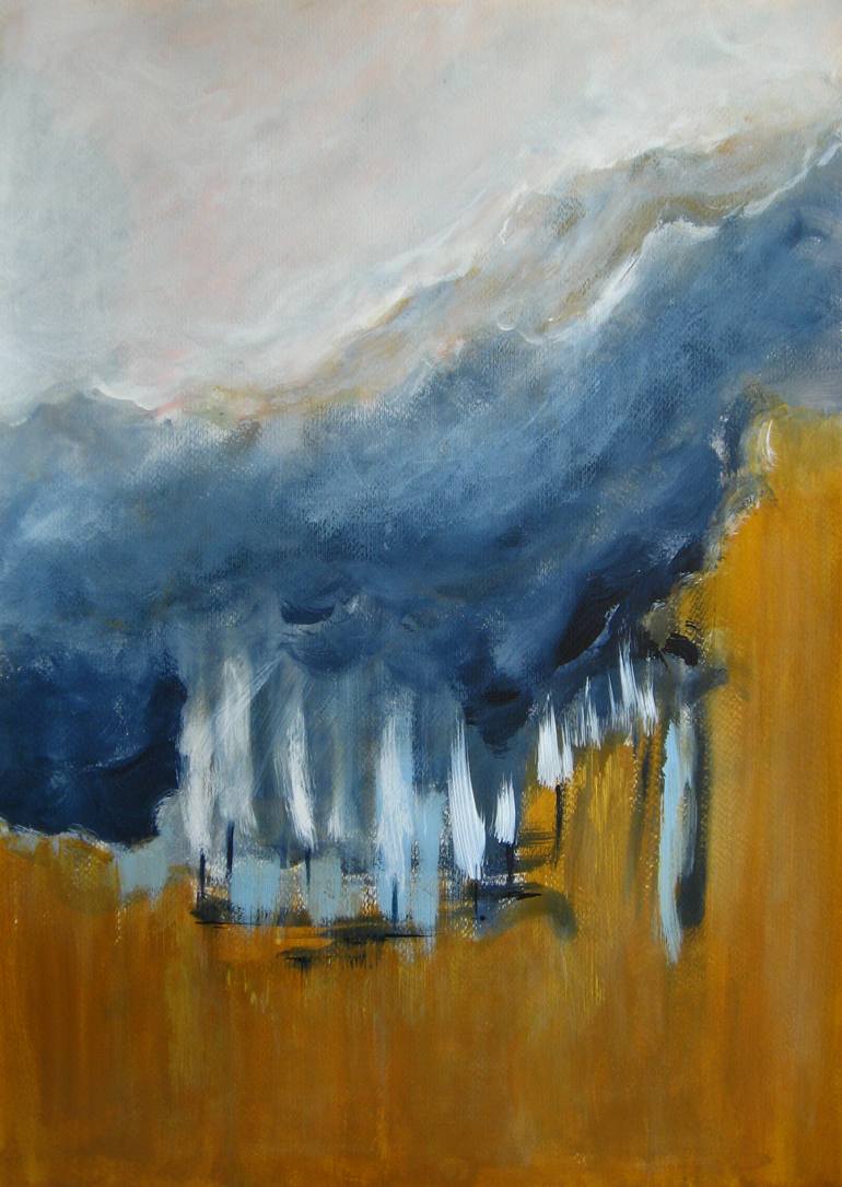 Original Abstract Landscape Painting by Alina Cristina Frent