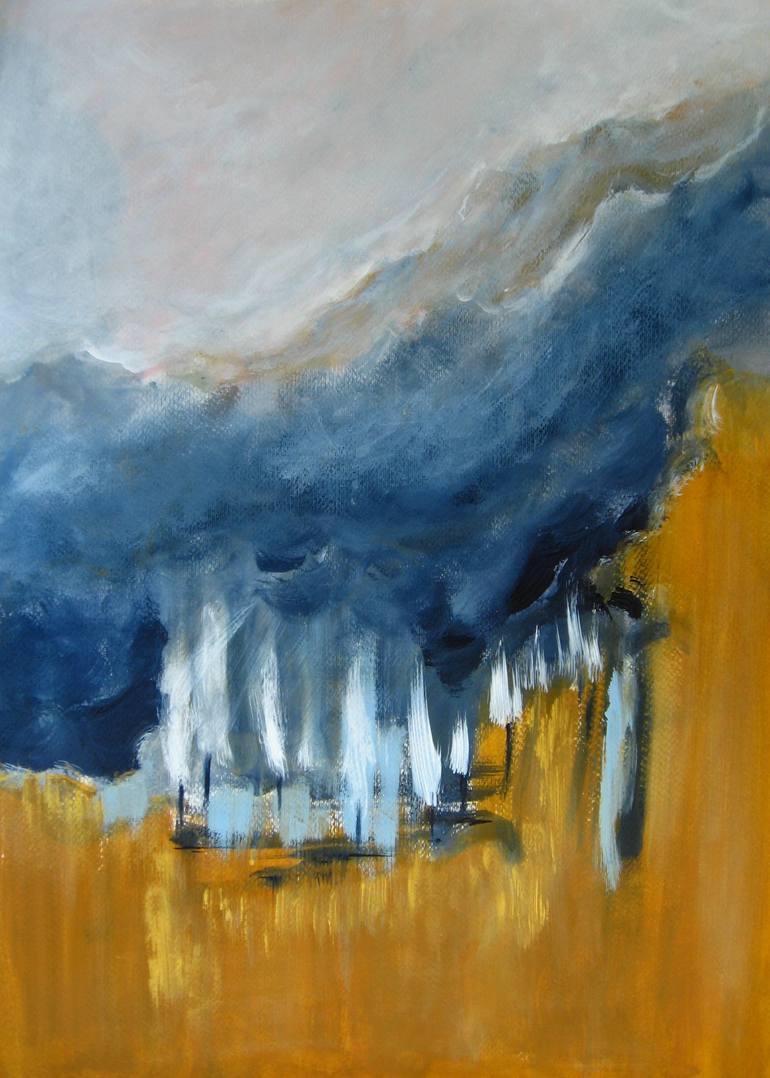 Original Abstract Landscape Painting by Alina Cristina Frent