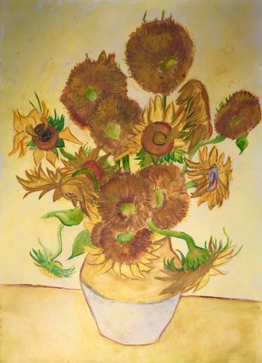 Sunflowers Van Gogh Replica thumb