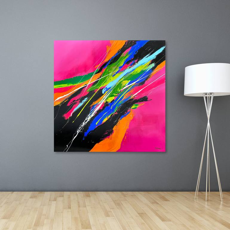 Original Abstract Painting by Pierre Bellemare