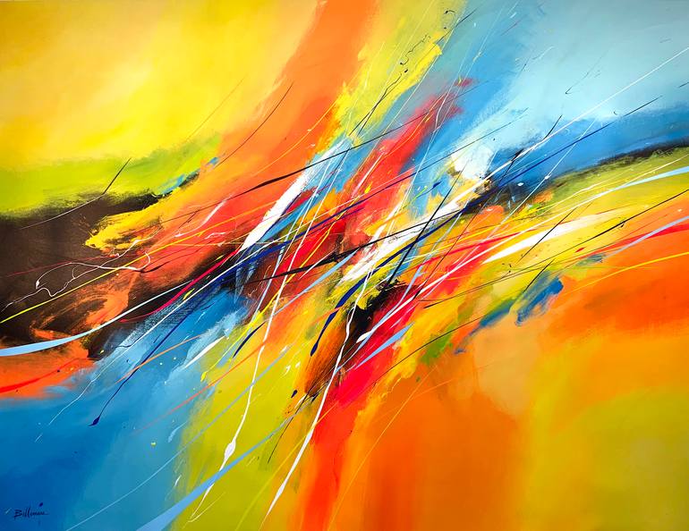 Original Abstract Painting by Pierre Bellemare | Abstract Expressionism Art on Canvas | The colors of sound