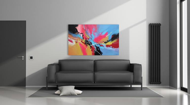 Original Abstract Painting by Pierre Bellemare