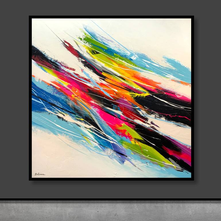 Original Abstract Painting by Pierre Bellemare