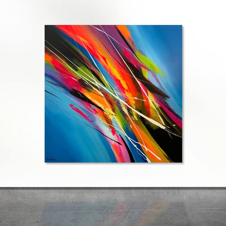 Original Abstract Painting by Pierre Bellemare