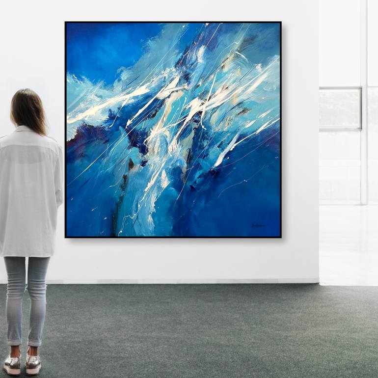Original Abstract Expressionism Abstract Painting by Pierre Bellemare