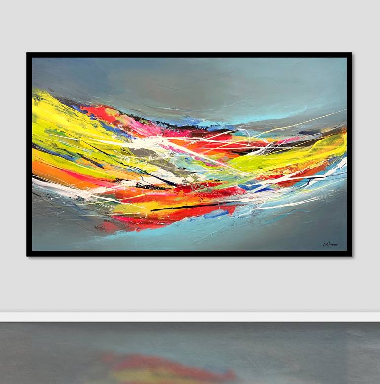 Original Abstract Painting by Pierre Bellemare