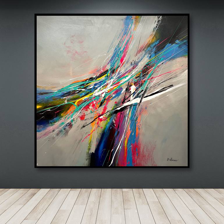Original Abstract Expressionism Abstract Painting by Pierre Bellemare