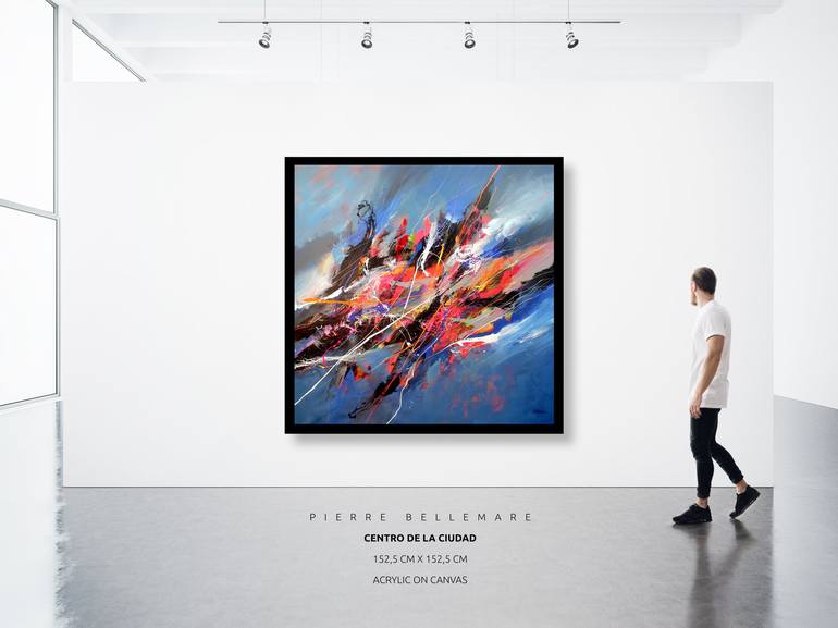 Original Abstract Painting by Pierre Bellemare