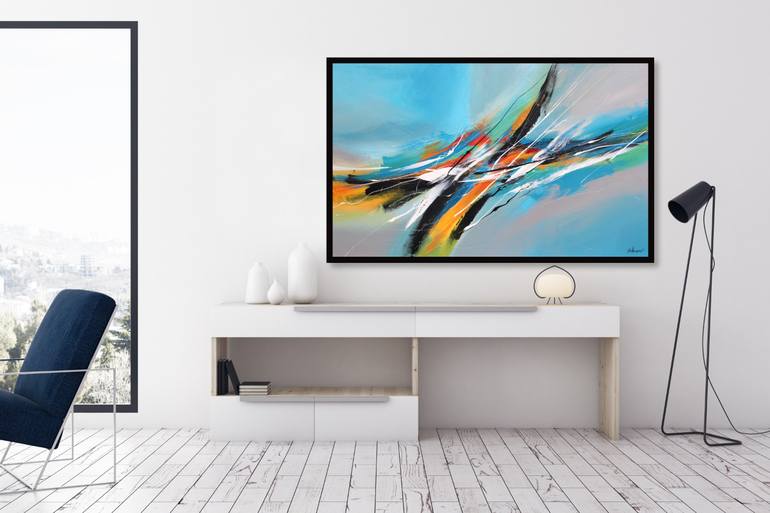 Original Abstract Painting by Pierre Bellemare