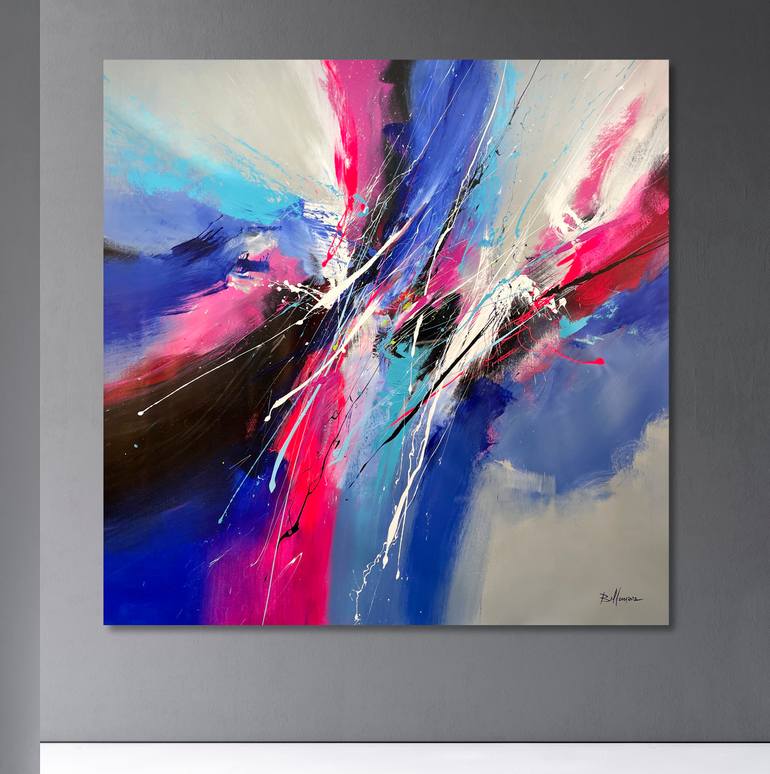 Original Abstract Expressionism Abstract Painting by Pierre Bellemare