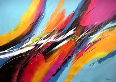 Original Abstract Expressionism Abstract Paintings by Pierre Bellemare