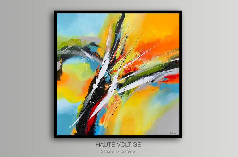 Original Abstract Expressionism Abstract Painting by Pierre Bellemare