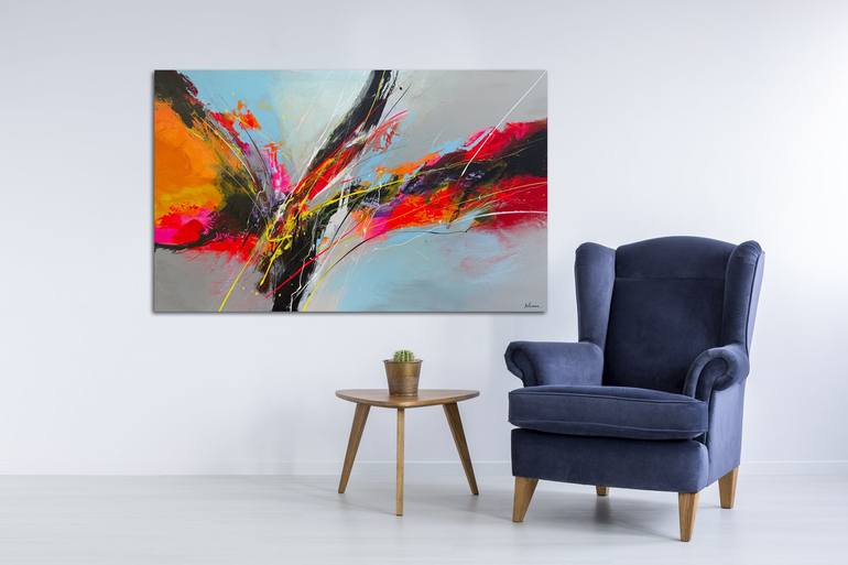 Original Abstract Expressionism Abstract Painting by Pierre Bellemare